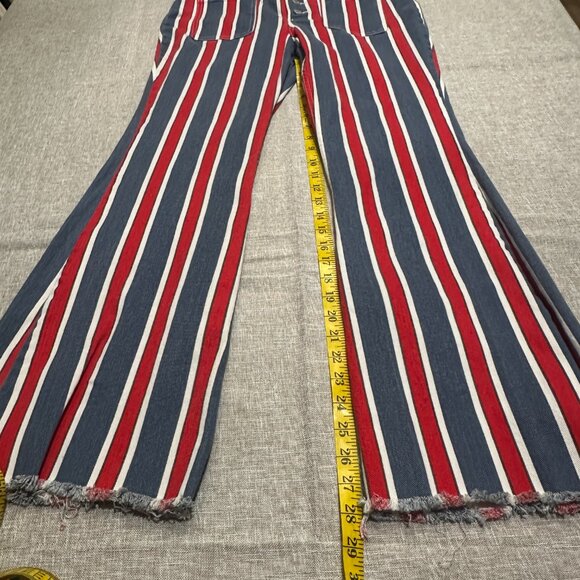 Wrangler Red White and Blue High Rise, Flare, Button Fly Denim Jeans - Picture 13 of 14